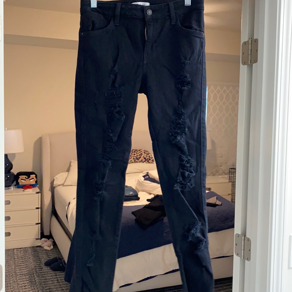 Black guess skinny ankle jeans